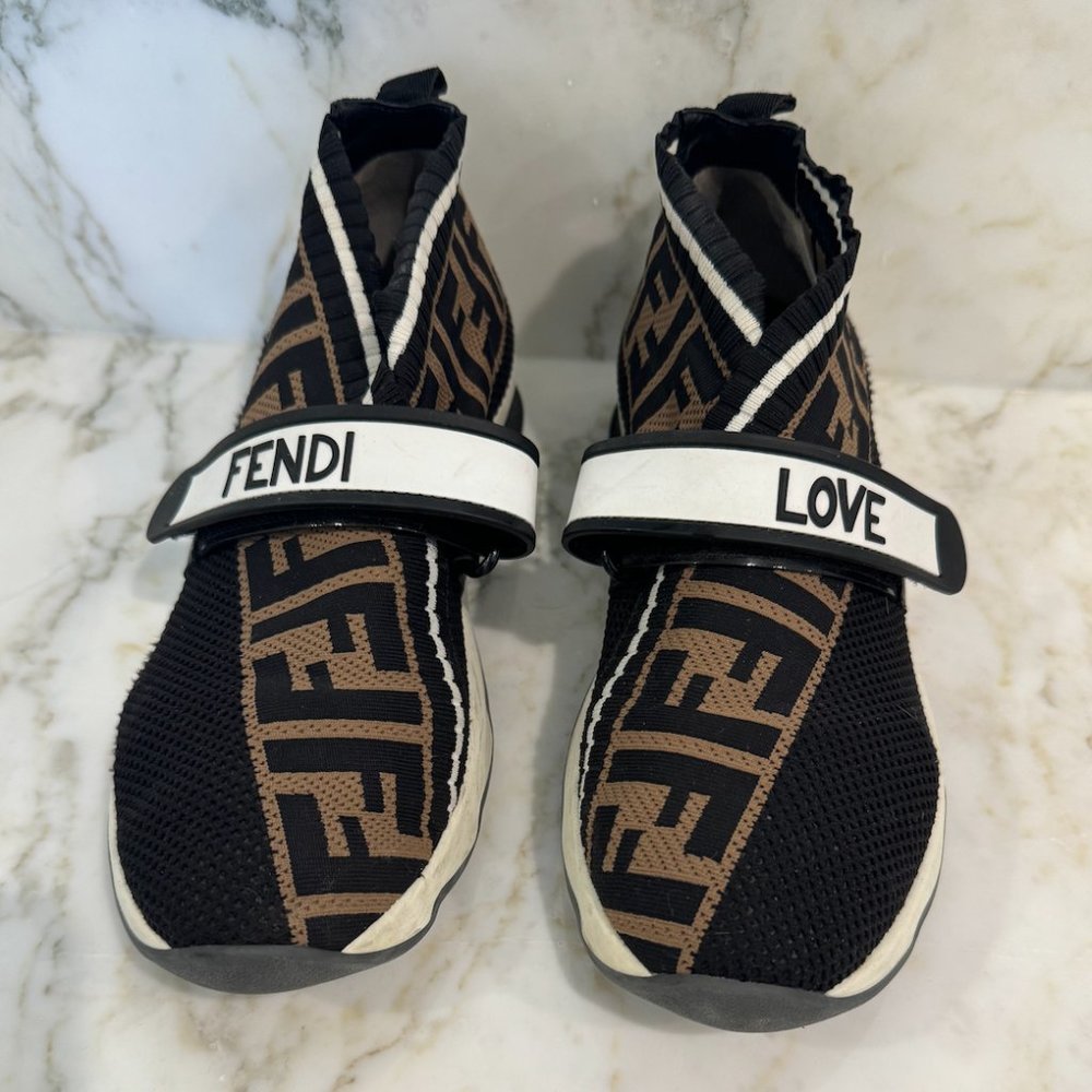 Fendi logo Zucca Sock Sneakers